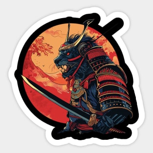 samurai animal Sticker